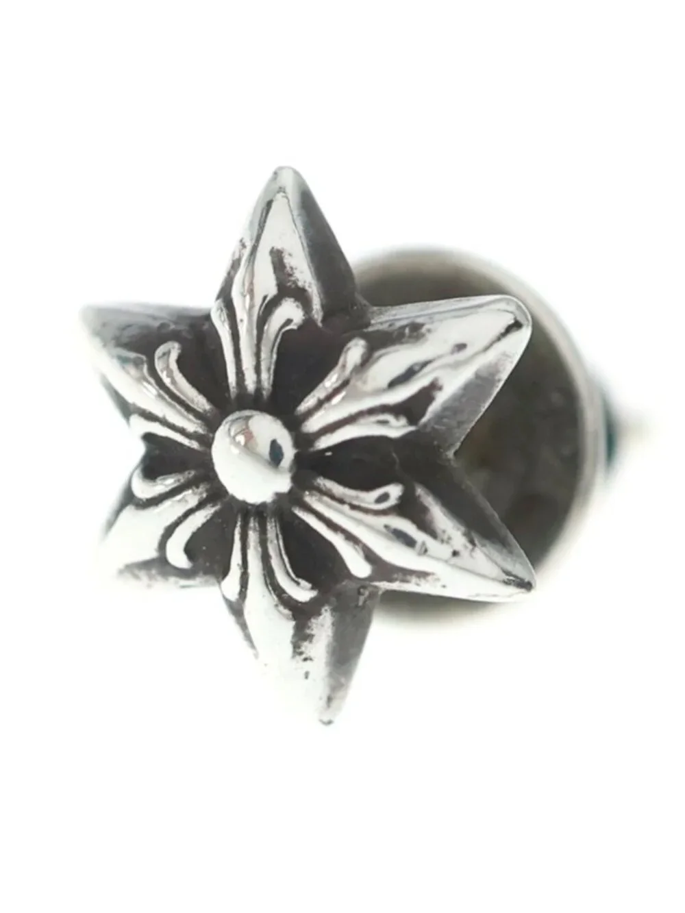 Chrome Hearts CO Star Stud Earrings Silver